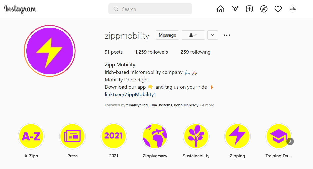 Zippmobility IG Handle