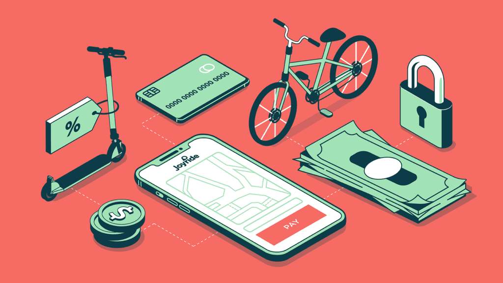 objects representing e-scooter and bike share pricing tactics