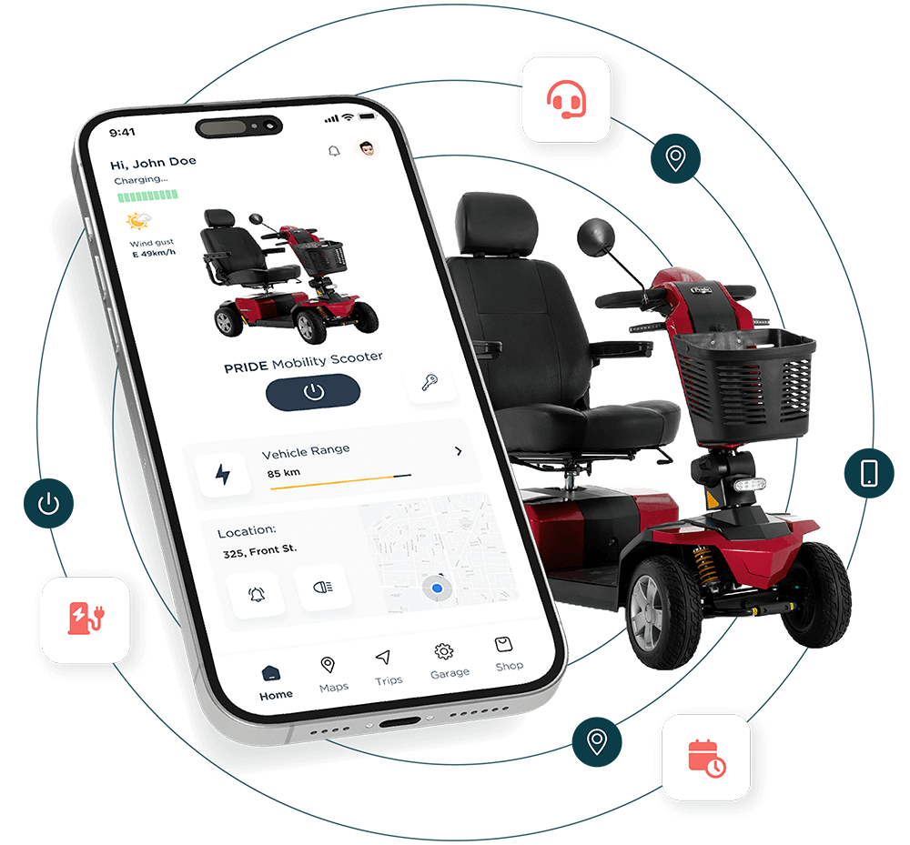 mobility scooter connected vehicle app