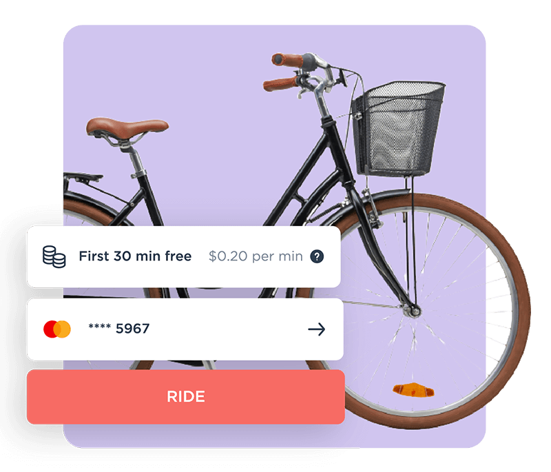 digital payment bike rental app