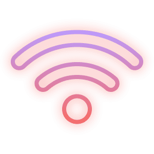 neon wifi symbol