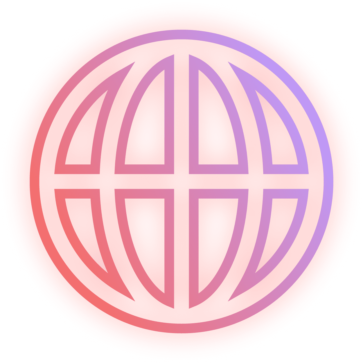 neon globe icon