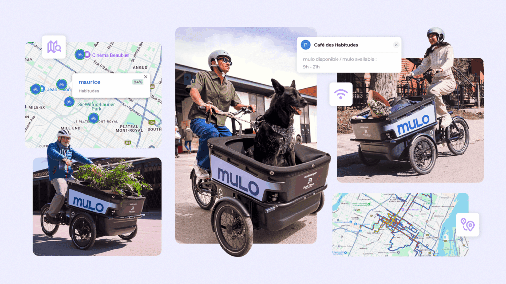 Mulo cargobikeshare demonstrated by ridership maps and people riding cargo bikes